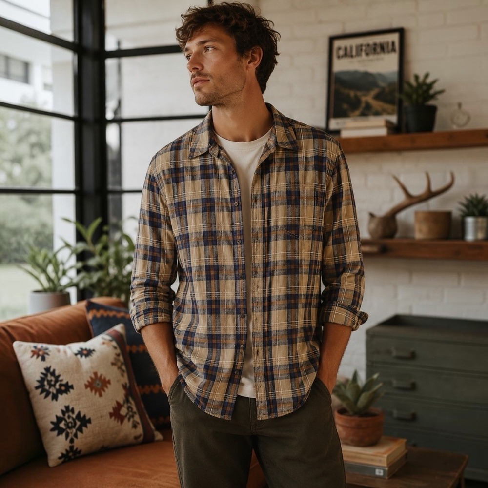 Toad&Co Organic Cotton Plaid Button Down Shirt XL Outdoor Hiking
